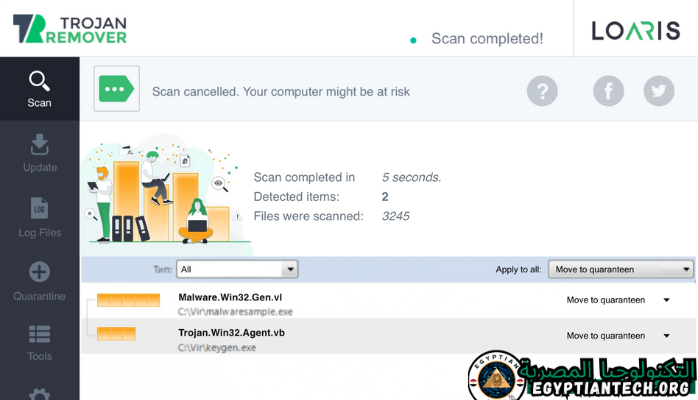 برنامج Loaris Trojan Remover Portable